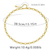 Ig Style Simple Style Solid Color Copper Plating Chain 18k Gold Plated Necklace