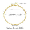 Ig Style Simple Style Solid Color Copper Plating Chain 18k Gold Plated Necklace