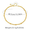 Ig Style Simple Style Solid Color Copper Plating Chain 18k Gold Plated Necklace