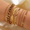 Ig Style Simple Style Twist Stainless Steel Plating 18k Gold Plated Bracelets