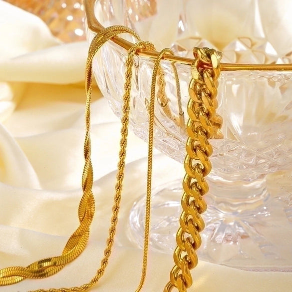 Ig Style Simple Style Twist Stainless Steel Plating 18k Gold Plated Bracelets