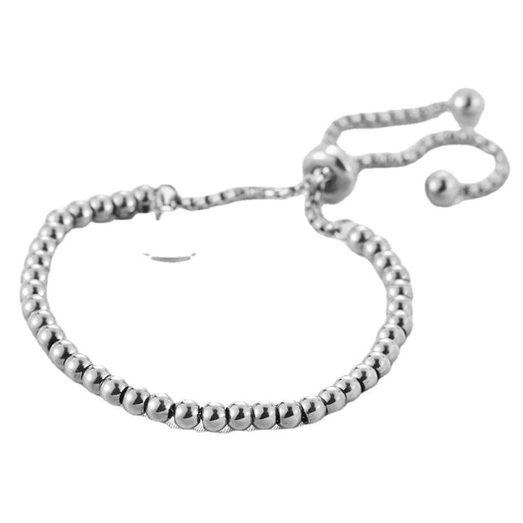 New Style 18k Gold Plated Beaded Titanium Steel Adjustable Bracelet