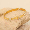 Expressive Stainless Steel Electroplating Bangles