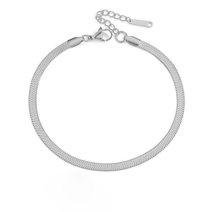 Simple Style Geometric Stainless Steel Metal Bracelets 1 Piece