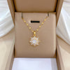 Moon Geometric Stainless Steel Electroplating Necklaces