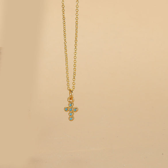 Cross-border popular ins style personality cross design pendant clavicle chain versatile personality exquisite necklace jewelry