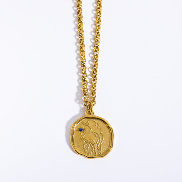 Vintage Retro Chain Cartoon Stainless Steel Electroplating Necklaces