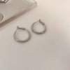 Circle Heart Geometric Metal Electroplating Earrings