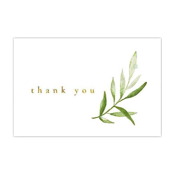 wholesale green plant thank you card 4x6 inch gift card gift packaging greeting card bouquet insert decoration