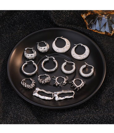 1 Piece Simple Style Geometric Plating Sterling Silver Earrings