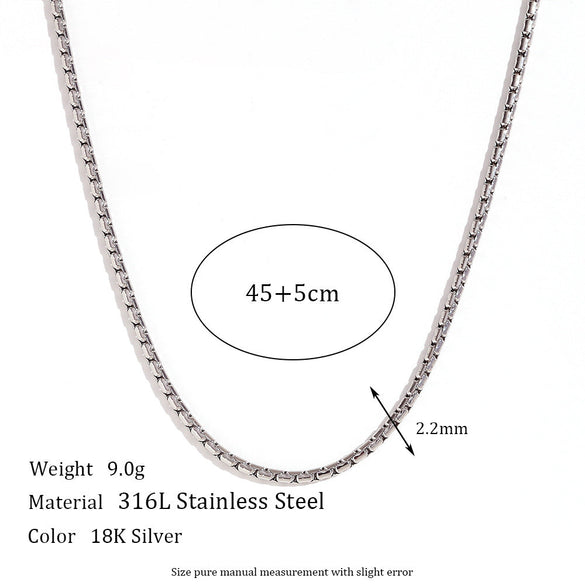 Minimalist Stripe Geometric Stainless Steel Electroplating Necklaces