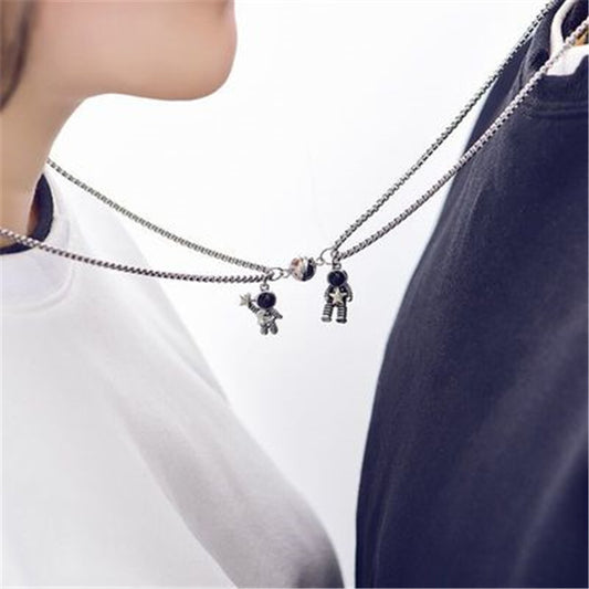 1 Piece Fashion Astronaut Alloy Rope Couple Bracelets Necklace