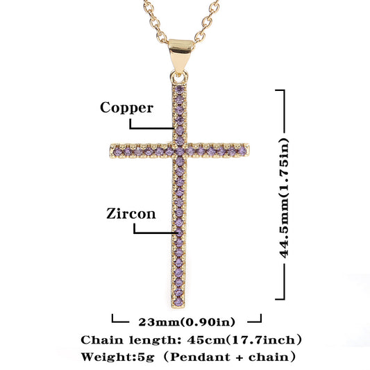 Fashion Cross Copper Pendant Necklace In Bulk