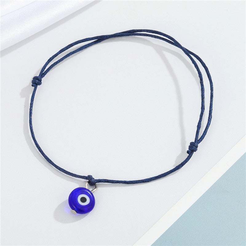 Ethnic Color Demon Eye Bracelet Hand-woven Turkish Round Eye Bracelet