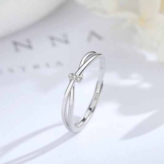 Simple Style Solid Color Sterling Silver Rings
