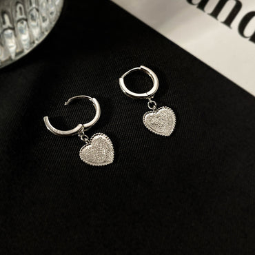 1 Pair Modern Style Heart Shape Copper Plating Drop Earrings