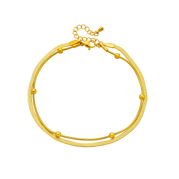 Korean Women Geometric Titanium Steel Anklets