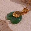 Fashion Elephant Chinese Zodiac Animal Stainless Steel 18K Gold Plated Necklaces