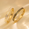 Moderate Luxury Letter Titanium Steel Oil Dripping Bangles