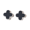 Minimalist Titanium Steel Diamond Inlay Stud Earrings