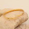 Expressive Stainless Steel Electroplating Bangles