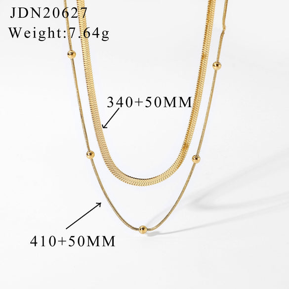 IG Style Chain Geometric Stainless Steel Electroplating Necklaces