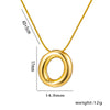 Moderate Luxury Letter Text Number Titanium Steel 18K Gold Plated Necklaces