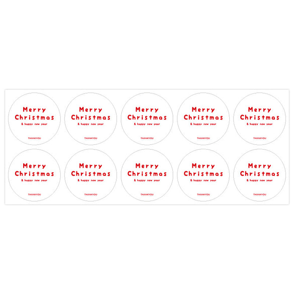 explosion Merry Christmas sticker English letter rectangular airplane box sealing sticker gift decorative sticker