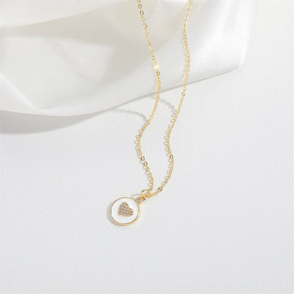 European and American hot-selling light luxury retro love design high-quality pendant clavicle chain cold wind versatile necklace
