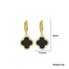 Quadrilateral Geometric Titanium Steel 18K Gold Plated Earrings