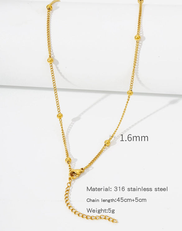 Natural Celestial Stainless Steel Electroplating Necklaces