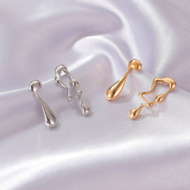 Fashion Metal Asymmetric Irregular Earrings Wholesale