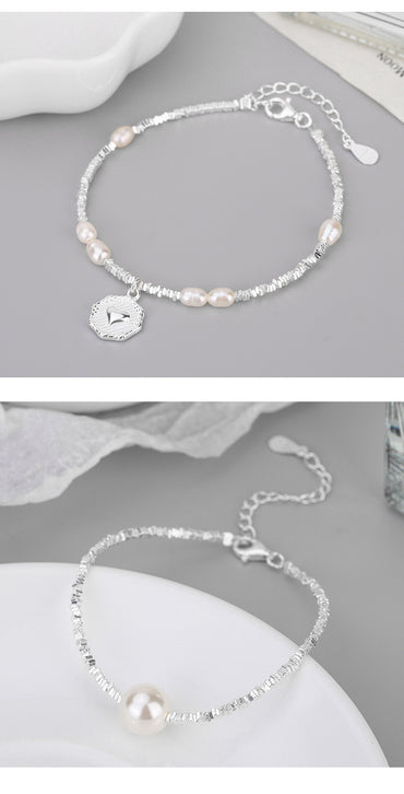 Basic Lady Geometric Sterling Silver Plating Bracelets