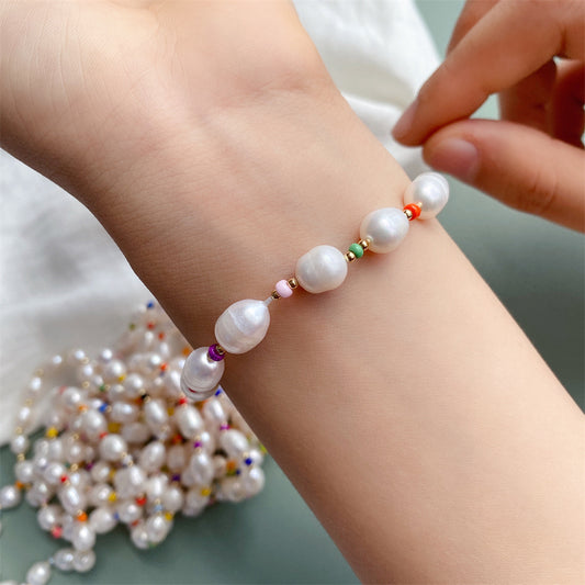 1 Piece Simple Style Round Mixed Materials Knitting Bracelets