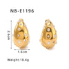 IG Style Droplet Droplet Stainless Steel Electroplating Earrings