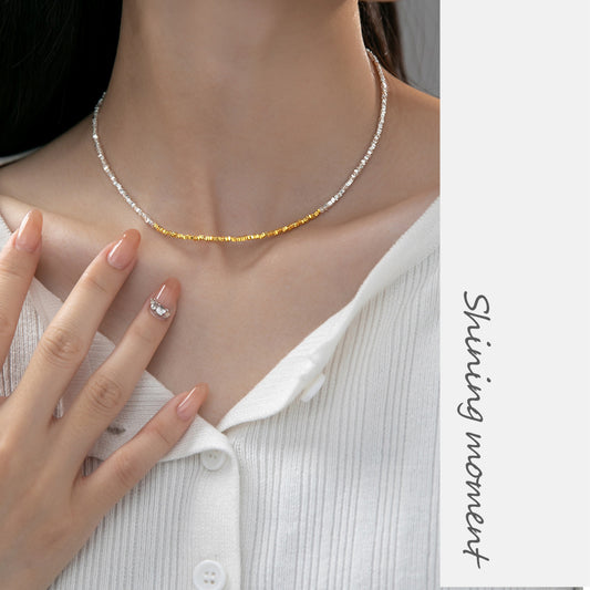 Korean Style Geometric Sterling Silver Bracelets Necklace