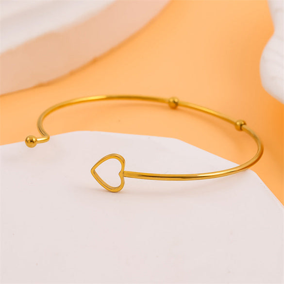 Minimalist Round Stainless Steel Electroplating Bangles