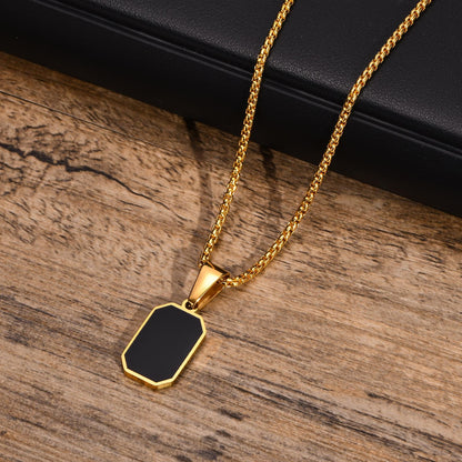 Simple Style Geometric Stainless Steel Polishing Women's Pendant Necklace