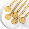 Vintage Retro Chain Cartoon Stainless Steel Electroplating Necklaces