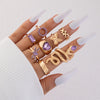 1 Set Fashion Snake Dragonfly Butterfly Alloy Plating Inlay Rhinestones Women's Unisex Rings