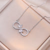 Number Letter Text Titanium Steel 18K Gold Plated Necklaces
