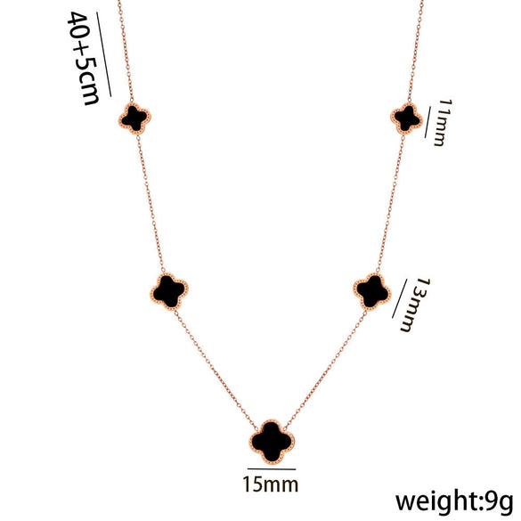 Moderate Luxury Geometric Titanium Steel 18K Gold Plated Necklaces