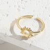 hot sale opening sun moon daisy ring literary niche design sense light luxury personality simple ring