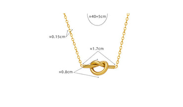 Simple Style Knot Titanium Steel Plating 18k Gold Plated Necklace