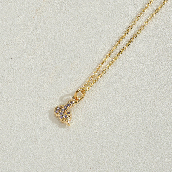 European and American popular copper-plated 14K real gold personality snake pendant ins-style versatile personality trendy necklace clavicle chain female