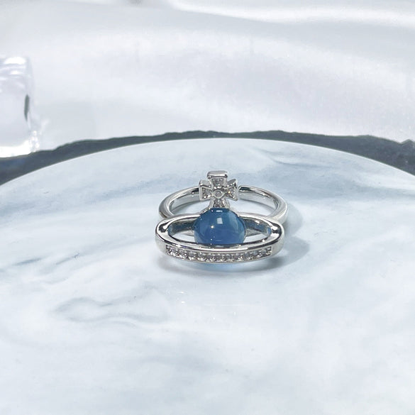 Wholesale IG Style Geometric Copper Enamel Plating Inlay Rhinestones Open Rings