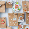 wholesale kraft paper christmas sticker merry christmas gift label holiday gift decoration sticker