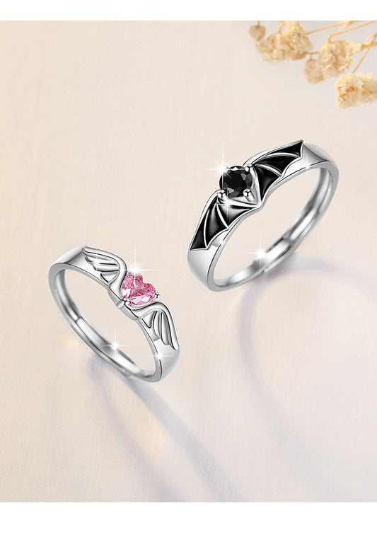 Simple Style Cartoon Character Sterling Silver Inlay Zircon Rings
