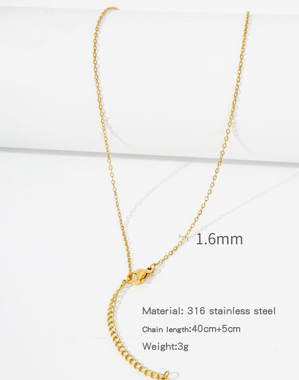 Natural Celestial Stainless Steel Electroplating Necklaces