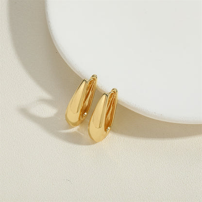 tiktok hot cold scenery U-shaped French luxury earrings niche versatile love design earrings women